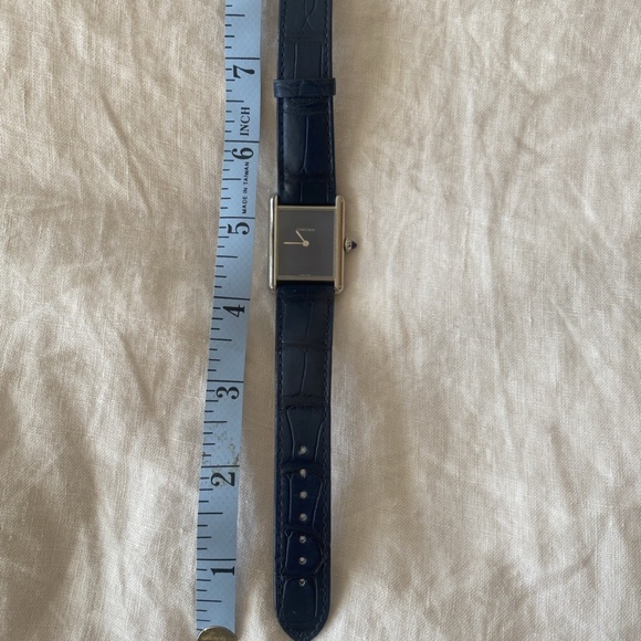 Cartier Watch For Men Tank Must In Blue, special edition "Cordes de Marseille" - Picture 4 of 6